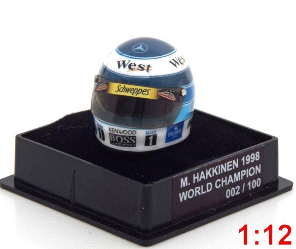 mclaren helm weltmeister 1998 hakkinen world champions collection (l.e.100pcs) M75412 Модель 1:12